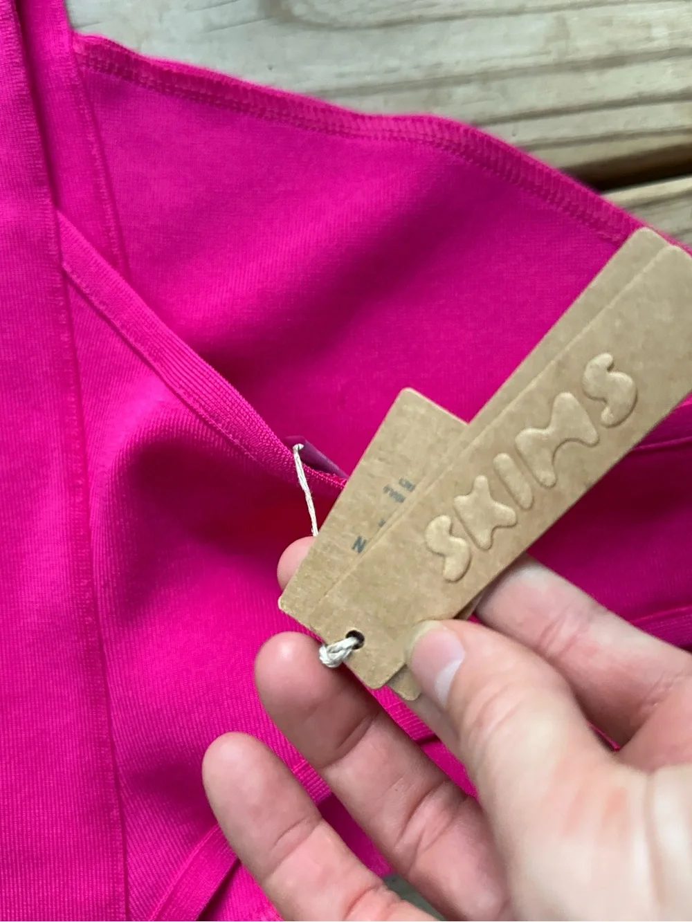 NWT Skims knit cheeky bikini bottoms hot pink